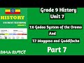 Grade 9 History Unit 7 7 6 Gadaa System Of The Oromo And 7 7 Moggasa And Guddifacha