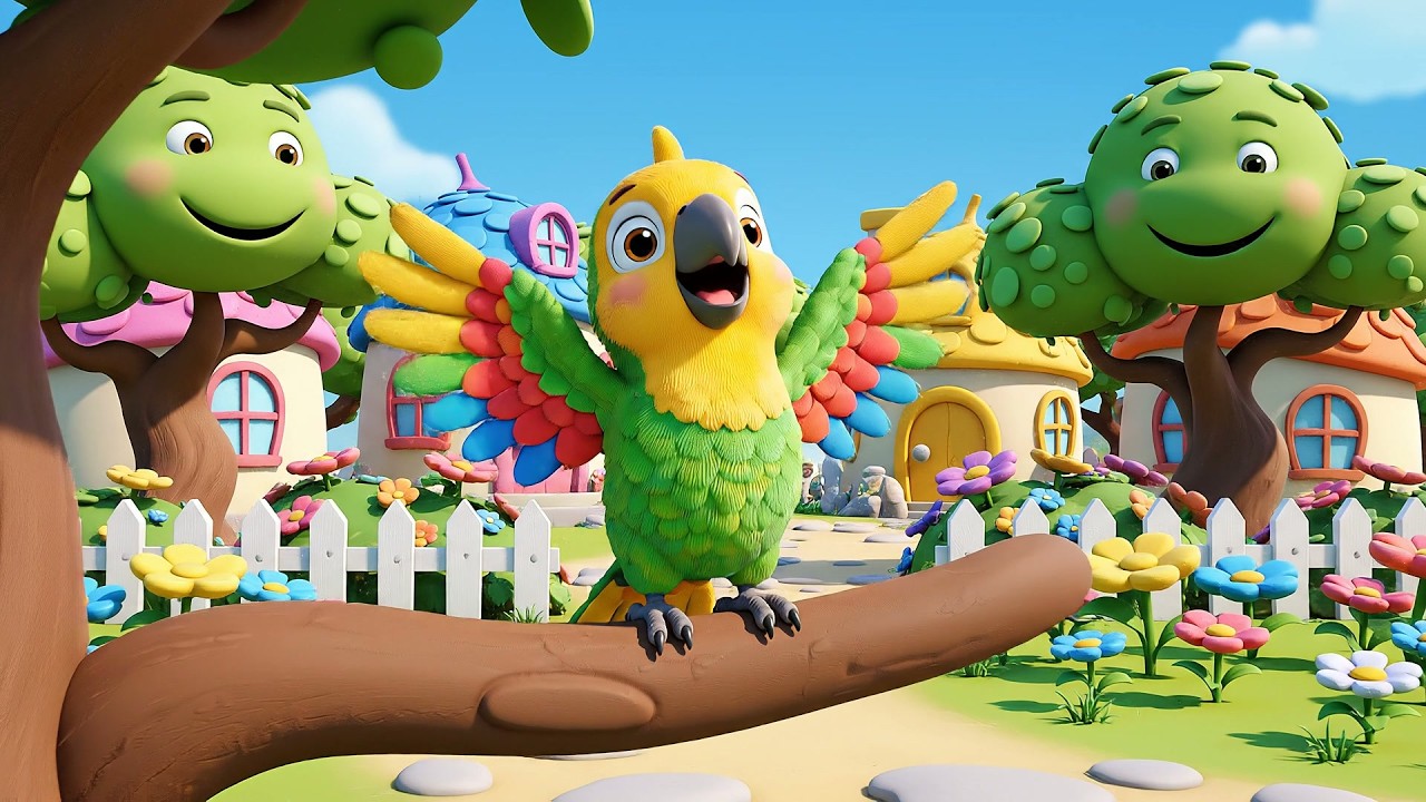 Squawk Squawk Silly Parrot Says Squawk Squawk Squa | Funny Bird Sounds & Tropical ...