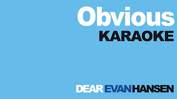 "Obvious" KARAOKE Track with lyrics - Dear Evan Hansen (Cut Song) / Instrumental Backing Track