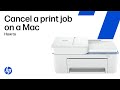 Stop or cancel a print job in macOS for HP printers