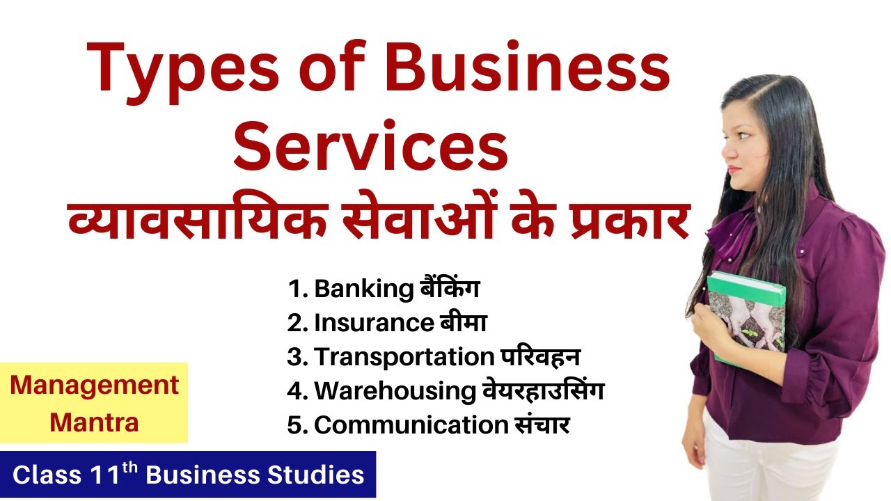 Types of Business Services - Banking, Insurance, Transportation,  Warehousing, Communication