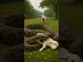 Rani the Cow vs. Kaal the Python: How Rani Saved Mini the Goat Kid in a Two-Step Brave Rescue #short