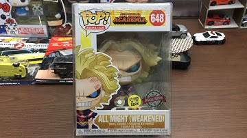 My Hero Academia All Might Weakened Glow in the Dark Exclusive Funko Pop Review