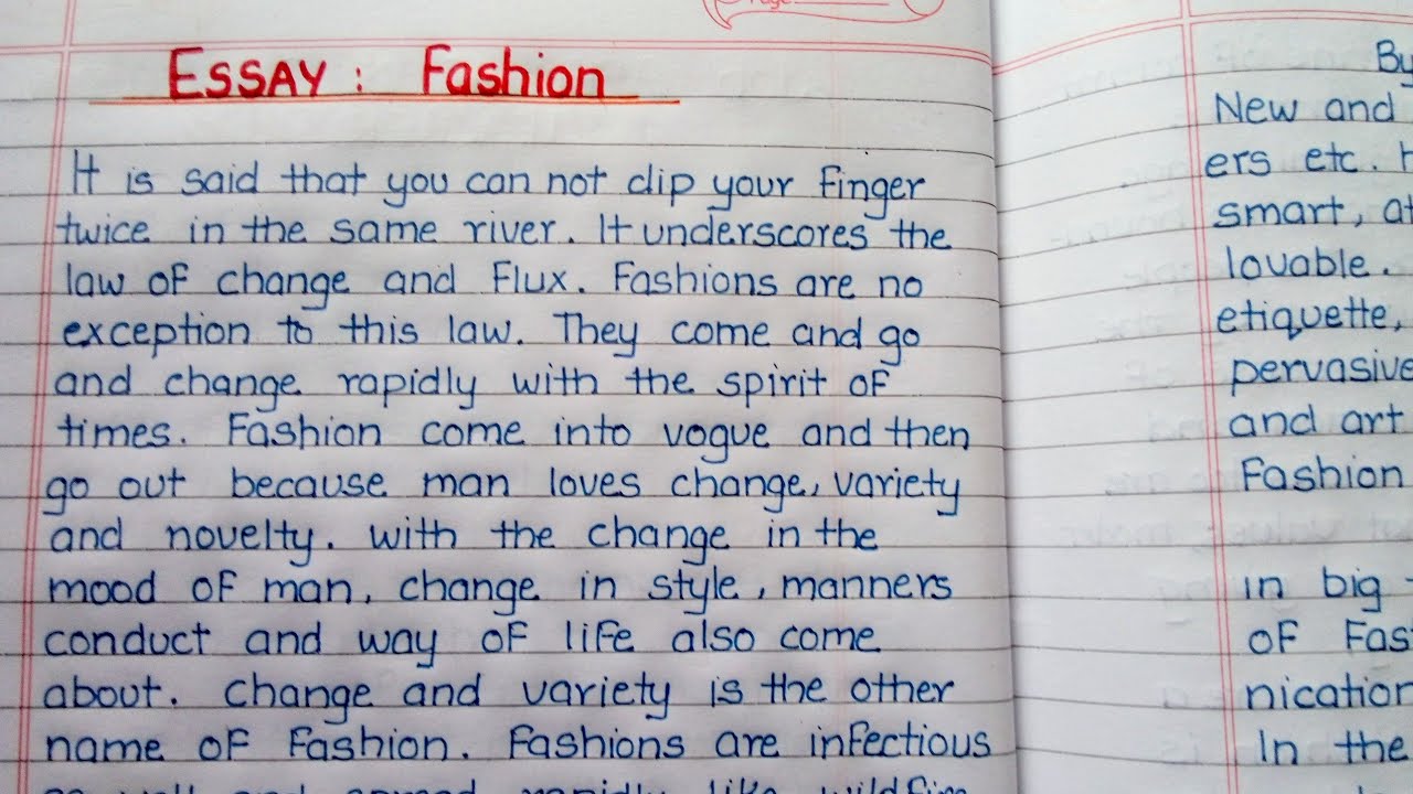 fashion essay in english 10 class