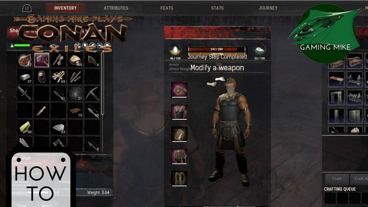 Conan exiles how to upgrade armor