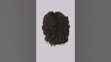 How to paint realistic hair in Procreate #procreate #bts #howto #painting #processvideo #process