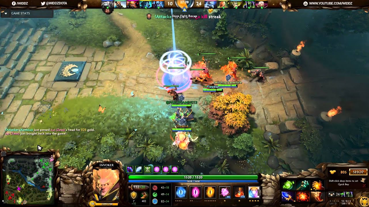 Navidendi Invoker Vs Attacker Kunkka Black Pa Dota 2 Gameplay