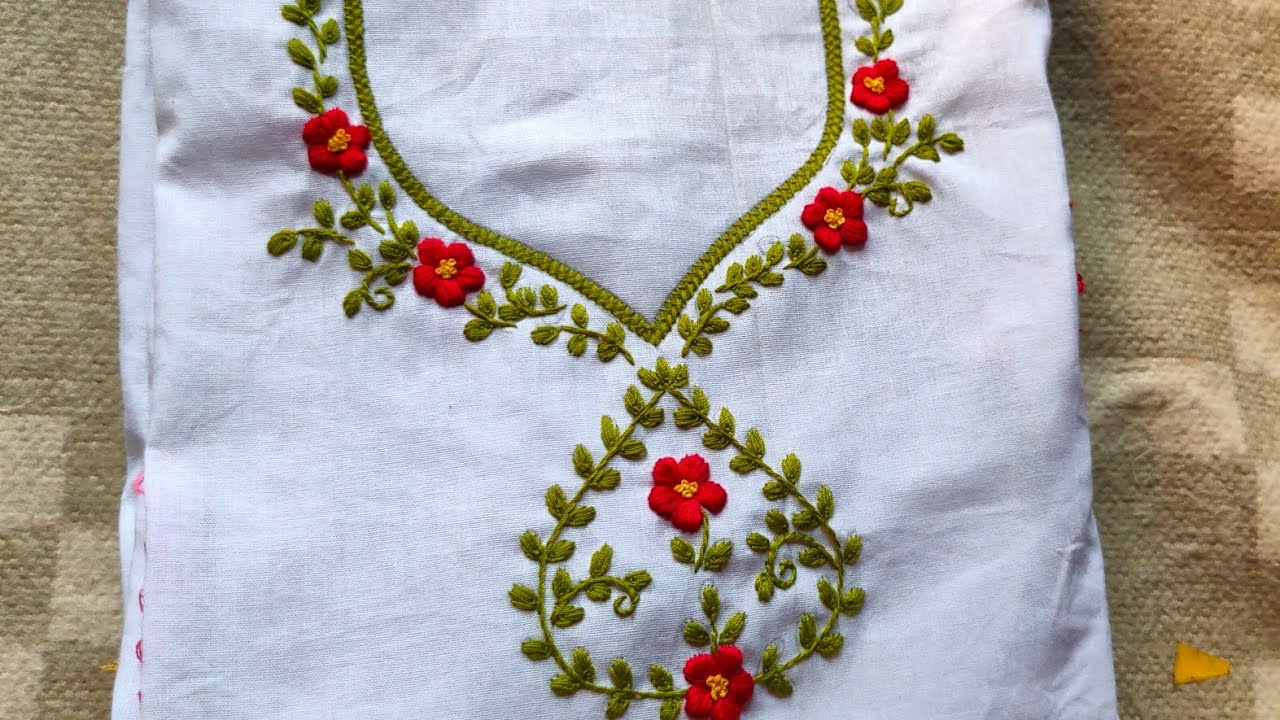 Letest Neck hand Embroidery Design/कढ़ाई/(@ira creations 786)