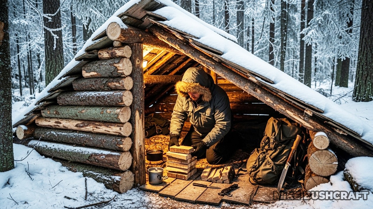 How I Survived a Freezing Night in the Snow – Winter Bushcraft Adventure