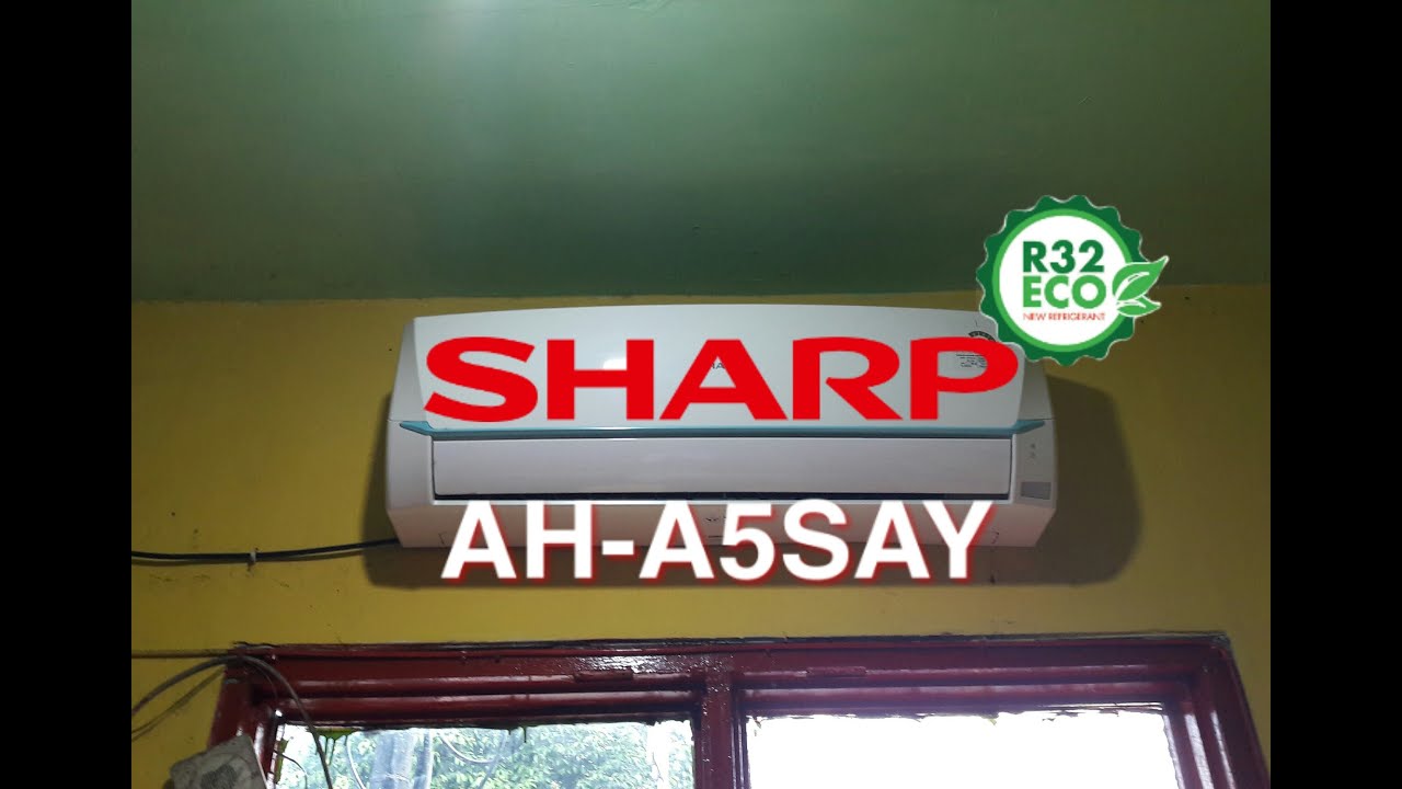 AC SHARP Split Air Conditioner serial AH-A5SAY 1/2Pk - YouTube