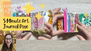 5 Minute Art Journal✨narrated mini mixed media art journal tour✨