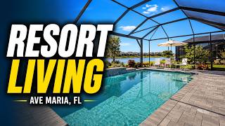 Ave Maria FL Luxury Home Pool + Golf Cart Garage + Lake Views!