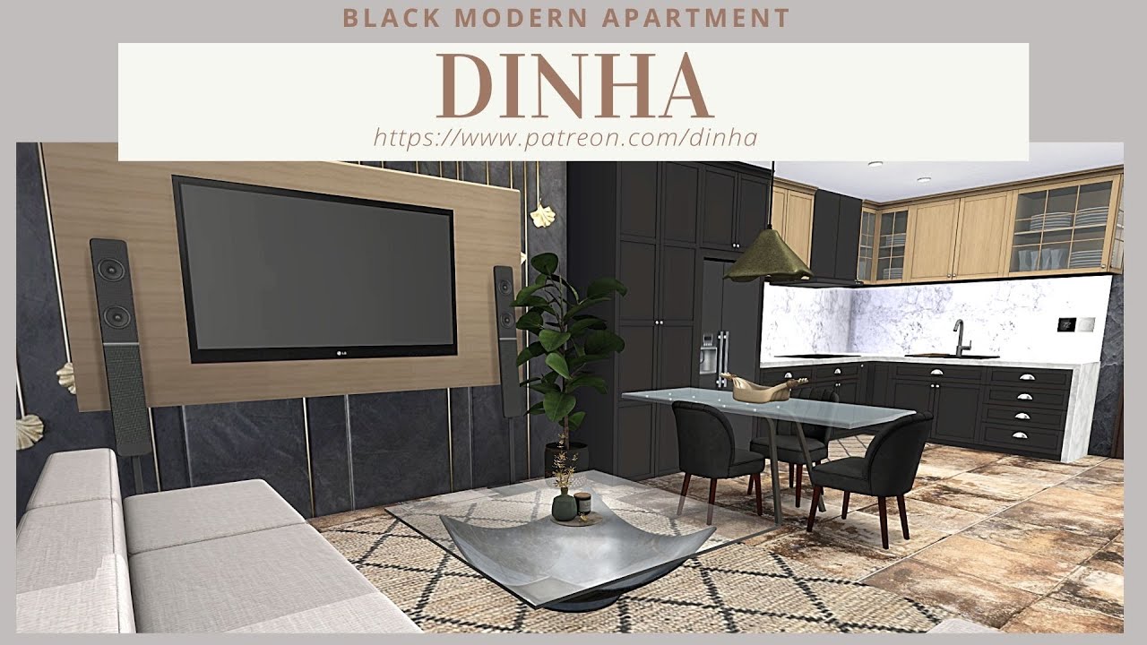 black-modern-house-download-tour-cc-creators-the-sims-4-youtube