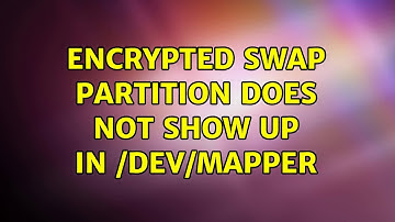 Ubuntu: Encrypted swap partition does not show up in /dev/mapper