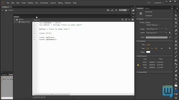3- Declaring Variables-Mobile Apps Development Video Tutorials Using Adobe Flash Prof CC - WzTechno