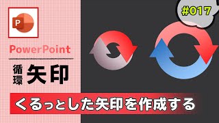 Powerpointで矢印を自作 パワポで円形の曲線矢印を描く方法 パワーポイント資料作成工程の動画 017 Youtube