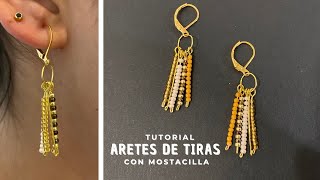 Aretes de palitos en mostacilla/chaquiras PASO A PASO