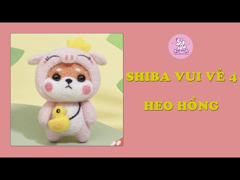 Video Hướng dẫn len chọc shiba vui vẻ 4 Heo hồng by shopee... - YouTube