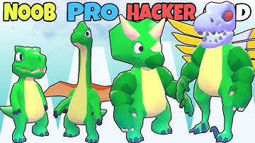 NOOB vs PRO vs HACKER vs GOD in Dino Merge Run
