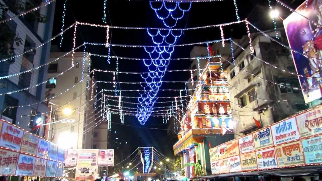 Tembhi Naka Devi Navratri Utsav Road Lighting Decoration YouTube