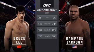 Bruce Lee vs. Rampage Jackson (EA Sports UFC 2)  - Dragon Fights 