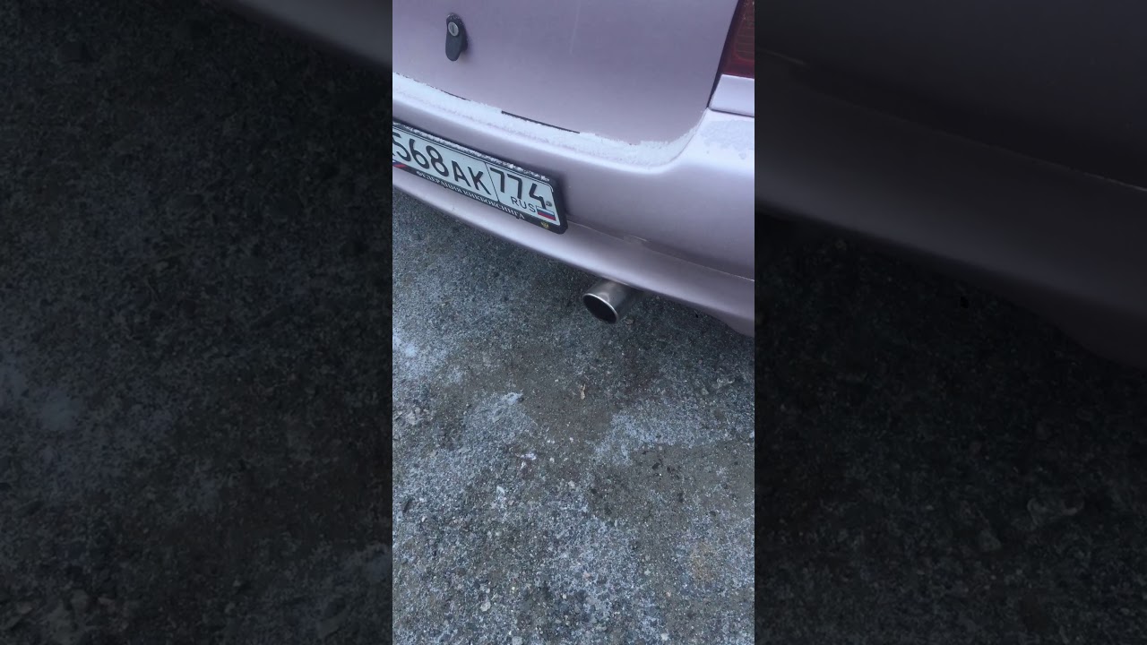 Глушитель Субару на тойота витц - YouTube