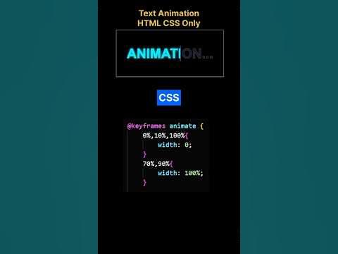 Text Animation HTML CSS Only #coding #webdesign ##webdevelopment # ...
