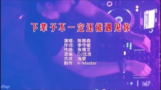 陈雅森 《下辈子不一定还能遇见你 （DJ沈念版）》 KTV 导唱字幕 （备有伴奏视频）