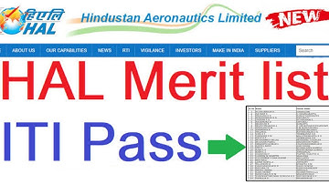 HAL Apprentice Merit List 2022 | Hindustan Aeronautics Ltd Merit List | DV Date 21/11/2022