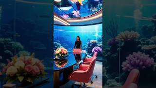 🌊 Meeting Room Goals! 🐠 | Future of Workspace ✨#FutureWorkspace #OfficeDesign #AquariumVibes #Meeti