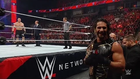 Seth Rollins (c) vs. Brock Lesnar - WWE Championship Match [WWE RAW, March 30, 2015]