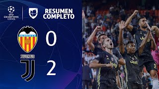 Valencia 0-2 Juventus - GOLES Y RESUMEN - Grupo H UEFA Champions League