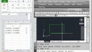 How to export  X,Y Coordinates I AutoCAD to  excel