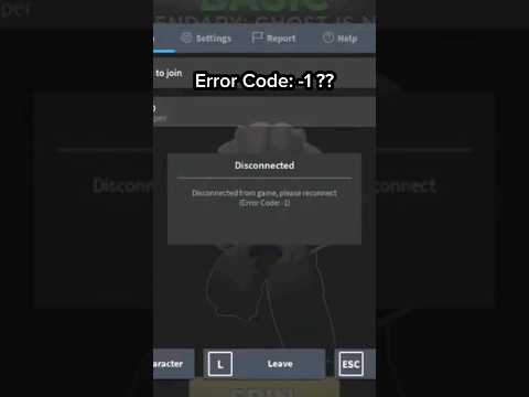roblox error code -1??? #viral #robloxfyp #robloxedit #roblox #robloxerror #error1001
