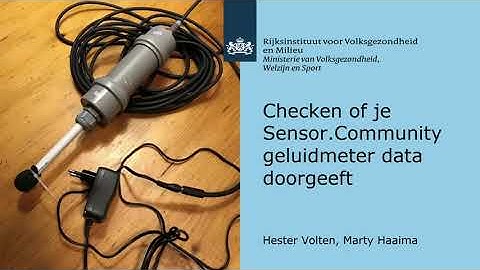 Checken of je Sensor.Community geluidmeter het doet