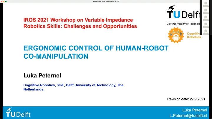 Luka Peternel: Ergonomic control of human-robot co-manipulation
