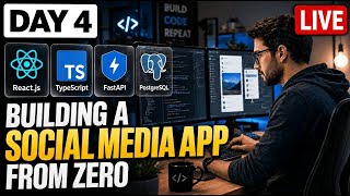 Celebrity 🔴 Day 4 : Building a Social Media app from zero (FastAPI + React) | Live Coding Net Worth