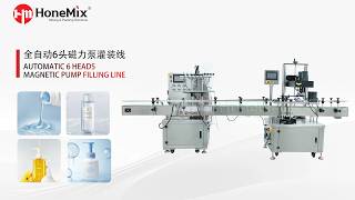 AFM-GPFC Automatic 6-Heads Magnetic Pump Filling Capping Line for aromatherapy liquid perfume spray