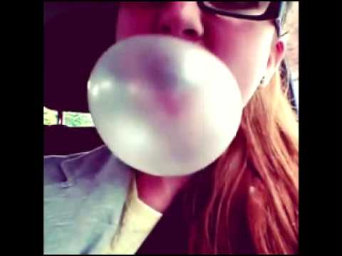 Blowing Bubble Gum Bubbles #111 - YouTube