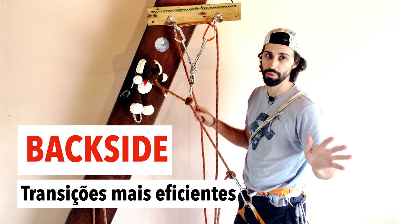 Transição eficiente de escalada para rapel com corda simples (técnica avançada).