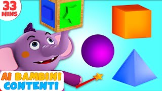 Kent l'elefante impara le forme con un cubo puzzle | Ai Bambini Contenti