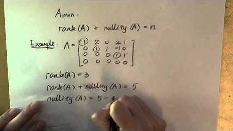 The rank nullity relation and examples