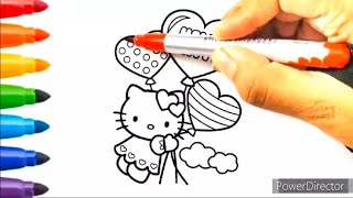 Famous Hello Kitty Drawing, Painting & Colouring For Kids and Toddlers | Coloring pages for kids || Profile
