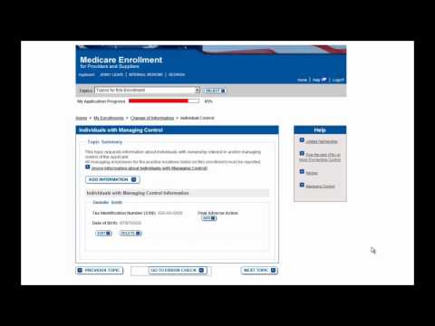 PECOS Enrollment Tutorial – Change of Information for an Individual Provider