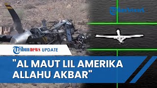Detik-detik Houthi Tembak Jatuh Drone MQ-9 AS di Yaman, Diiringi Teriakan Takbir & Kecaman untuk AS