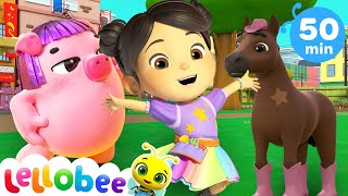 Smiling makes it better! | Lellobee City Farm Kids Songs | Moonbug Kids After School