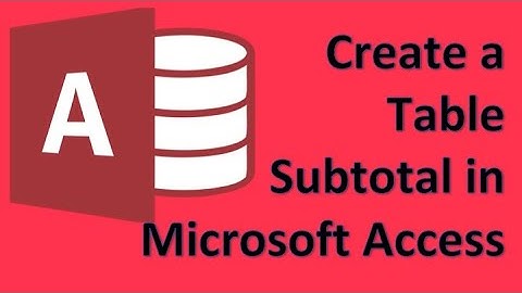 Microsoft Access - 06 Create a subtotal field on a form