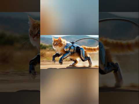 القطة تتحول إلى روبوت