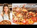 ZERO CARB CRUST PIZZA! How to Make Keto Meat Lovers Pizza Recipe