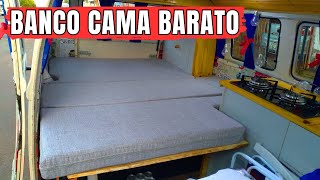 BANCO CAMA BARATO PARA KOMBI HOME | Viajando de Vw #ep340